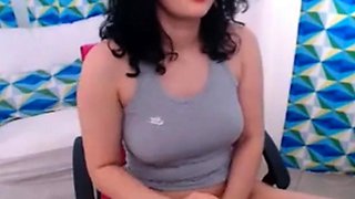 Big-Hip Brunette Teases on Webcam with POV Pussy Show