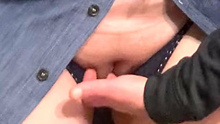 Rubbing My Fingers on a Hot Babe's Pussy in Subway