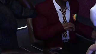 Project Myriam #20 - Double penetration slutty hot wife in the theater with big cocks - 3d game hentai