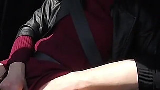 My Student Fingered His Teacher Wet Pussy in Car While Driving on Our Way Home From College