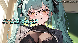 Your teacher Privaty has offered you to pass her sex course (JOI)