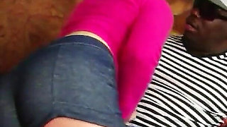 Slut milf Claire with pink hair fucks black thick cock