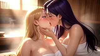 Real animation, neck licking, gf