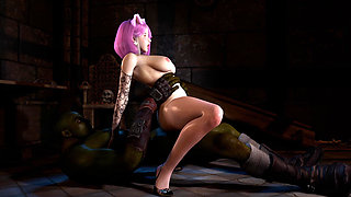 3D BBW Korean Slut Cheating with BBC