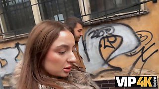 Vip4k. he wasn't providing her Huge Tits any delight, so she decided to pound a stranger right in front of him