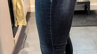 Housewife Jeans Pee Compilation 7 Clips