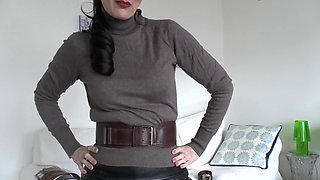 Belt Fitting in the Living Room, Part 2, Lady Victoria Valente