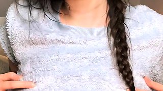Amateur blondie solo anal masturbation