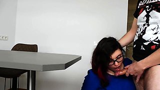 Teen Role-Playing as Nerdy Nurse Gets Rough Throat-Fuck and