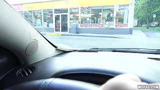 Stranded Teens - Hungry Blonde Dixie Belle Bounces on Bruno Cock After a Gas Station Bathroom Pickup