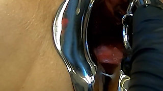 Japanese Slave Training: Dildo Machine - Vaginal Speculum Open Vagina - Urethral Training -