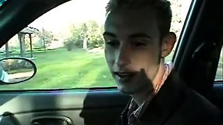 Twink Blows in Car and Gets a Facial