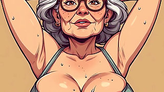 Sexy Cartoon Grannies Areola Slip