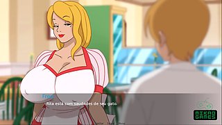 Adult cartoon porn game featuring big boobs and tons of milf action
