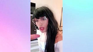 Mikah Doll Blowjob In Glasses With Cumshot