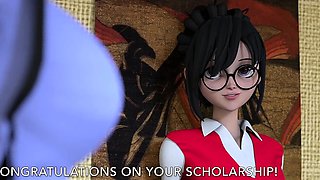 MILF Professor Moans Loudly in ANAL and Missionary Love