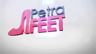 Petra and her sexy feet in nylons