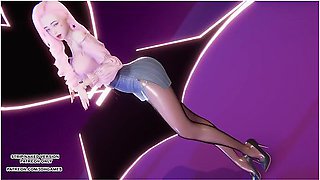 Virtual singer strips down in a steamy dance