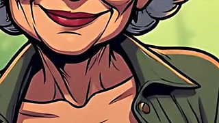 Topless Cartoon Grannies