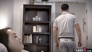 Husband Cheats on Disabled Wife with Hairy MILF Caretaker in Rough Hardcore Sex