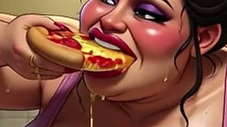 Horny Pregnant BBW Smoking & Pissing - Massive Belly Pee on Floor