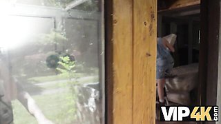 Outdoor anal scene with dollish Charlie Dean from VIP 4K