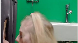 Gorgeous Student Drops To Her Knees At The