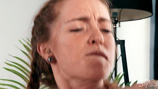 Angellica Good's Sneaky Blonde Passion in a College Kitchen