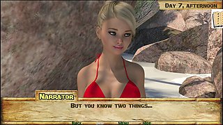 Obscene island adventures in a visual novel format