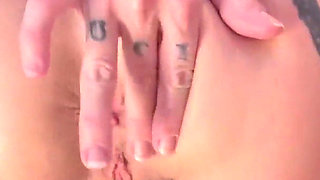 Cris Bathory Smears Herself with Oil and Masturbates Until She Cums