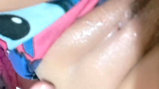 I opened my pussy with my fist and moaned with great pleasure