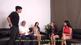 Step Brother Fucks Step Mom and Step Daughters - Family Threesome Creampie