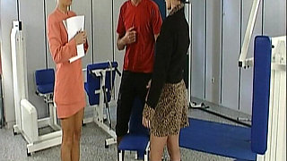 Blonde German Cougar Uses Toys and Gets Shared in Vintage FFM Threesome