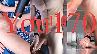 Triple Pleasure for You, Look at This Guy, He Has a Perfect Body and Dick, He Cums with Moans