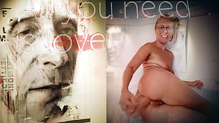 Hot Blonde German MILF TheaRemmel Rides Big Dildo in Anal Art Scene - Homemade Solo Masturbation