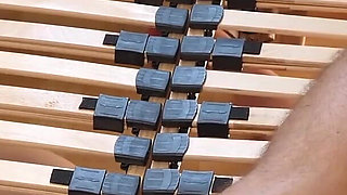 The Crazy Professor - a Sucking Doll Under His Bed Sucks His Cock Till the Cum Drips Over Her Lips