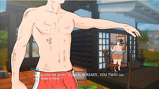 Plowed 1 Sexy Grandma Piss and Teasing Grandson and Shower with Grandson