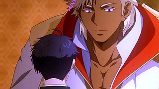 Titan dominates bride in bed after erotic anime feast