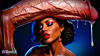 Big Boobs And Ass Ebony Goddesses - White Cock Worship: Dark ASMR & Extreme Contrast (4K AI Animated Porn)