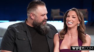 WIFE Bum sex Enjoying COUGAR Cheating Lor Reign Splashes All Over His BIG BLACK COCK