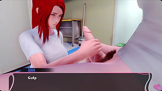 Murmur 7 Liz's Sloppy Locker Room Handjob on Adam - Milking His Cock for Explosive Cum Release (vn Gameplay)