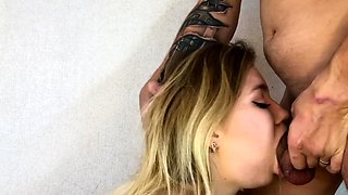 Submissive Schoolgirl with a Foxtail in the ass made a