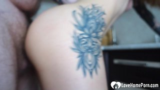 Filthy Step Sis Begs for a Swift Kitchen Knob Fucking