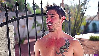 Mouths & Holes Busy At The Sunlit Pool - Logan Aarons And Nico Coopa
