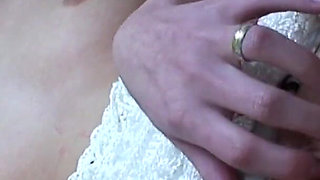 I hunt my cunt - young bride wanks her pussy with a rose before the wedding