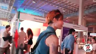 Unbelievable and amazing as spanish babe fucks in public with a crowd of onlookers: Porn