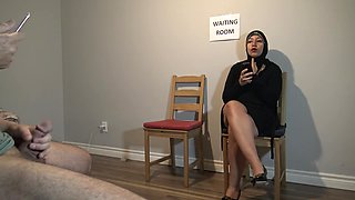 Hijab MILF Caught Me Masturbating in Hospital Waiting Room
