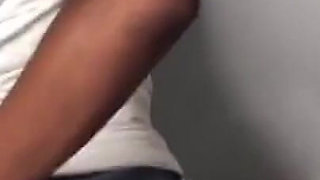 Old but Gold Ebony Ripped Jean Rides Dick While Thanking About Dick