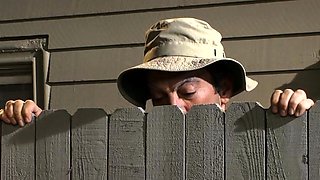 Blonde licked hole stuffing outdoor
