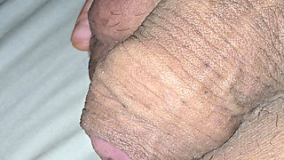 Step mom grabs step son big hard balls and play with them